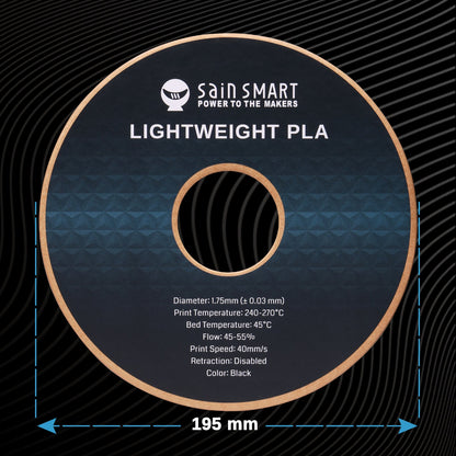 LW-PLA Filament, 1.75mm, Black & White, 1KG, Lightweight Low-Density Active Foaming PLA for 3D Print RC Planes Drone Parts — photo 8 of 10