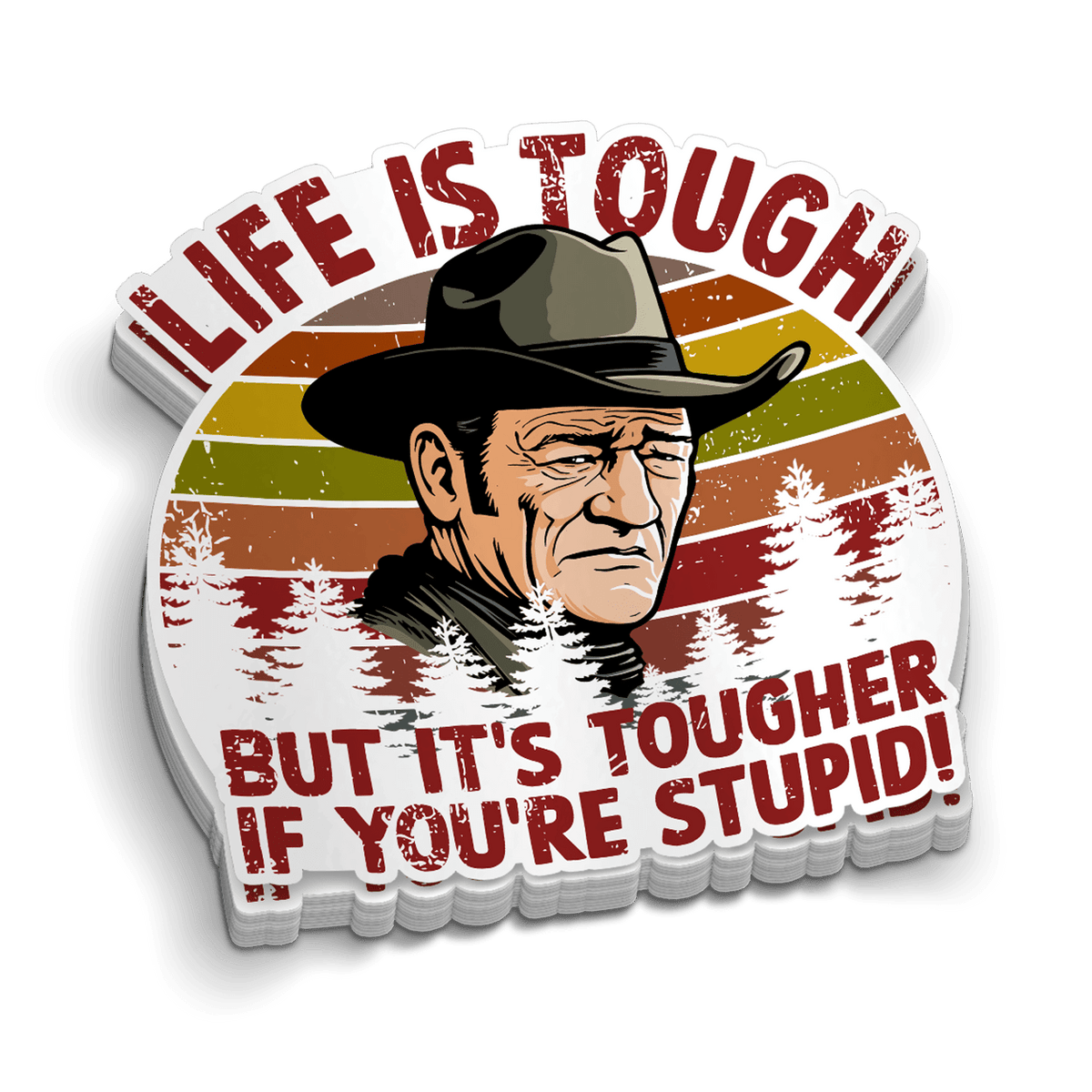 Life Is Tough Hard Hat Decal — photo 1 of 2