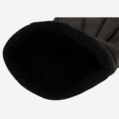 Lorenzo (black) - Italian gloves made of American deerskin leather with cashmere lining — photo 3 of 10