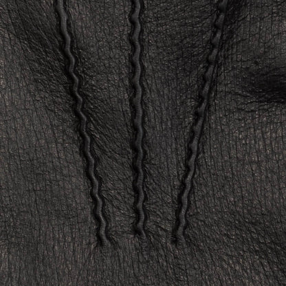 Lorenzo (black) - Italian gloves made of American deerskin leather with cashmere lining — photo 6 of 10