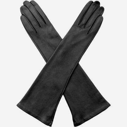 Lucia (black) - Italian unlined 12-button length leather opera gloves — photo 1 of 10