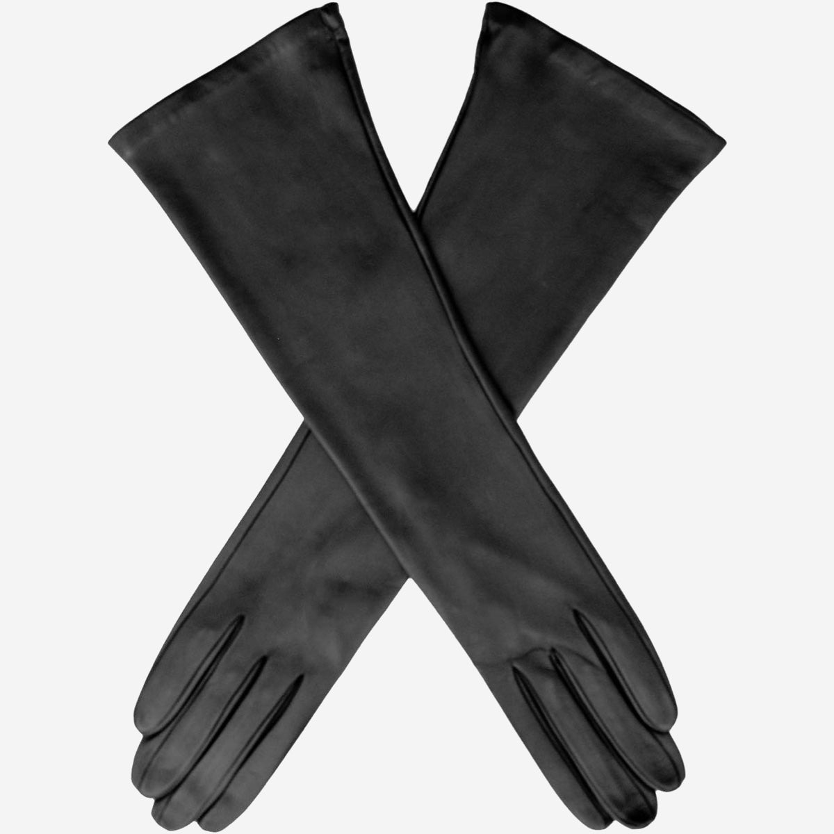 Lucia (black) - Italian unlined 16-button length leather opera gloves — photo 1 of 10