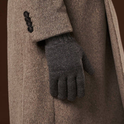 Luciano (grey) - Handmade Italian knitted wool gloves with luxurious cashmere lining — photo 6 of 10