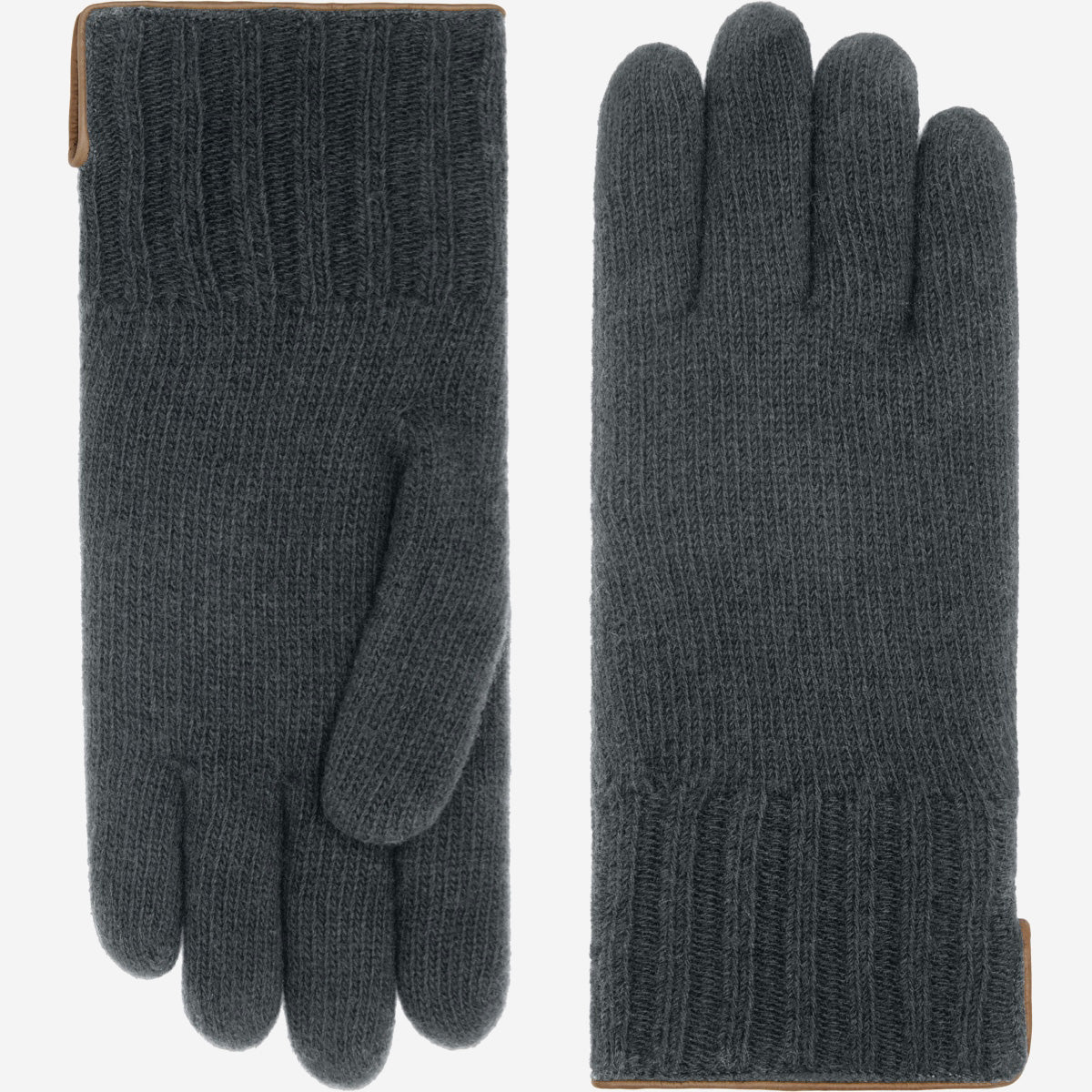 Luciano (grey) - Handmade Italian knitted wool gloves with luxurious cashmere lining — photo 1 of 10