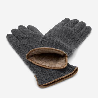 Luciano (grey) - Handmade Italian knitted wool gloves with luxurious cashmere lining — photo 3 of 10