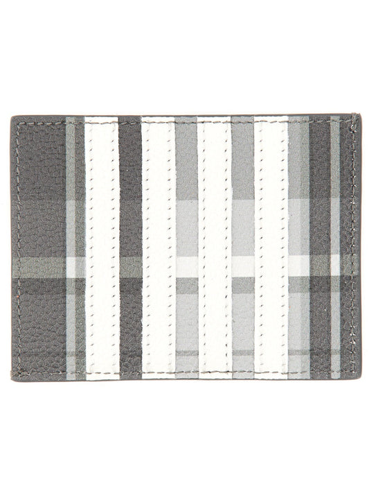 THOM BROWNE Mini Card Holder with Iconic Striped Grosgrain Tab