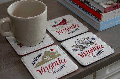 Virginia Love Coasters, Set of 4