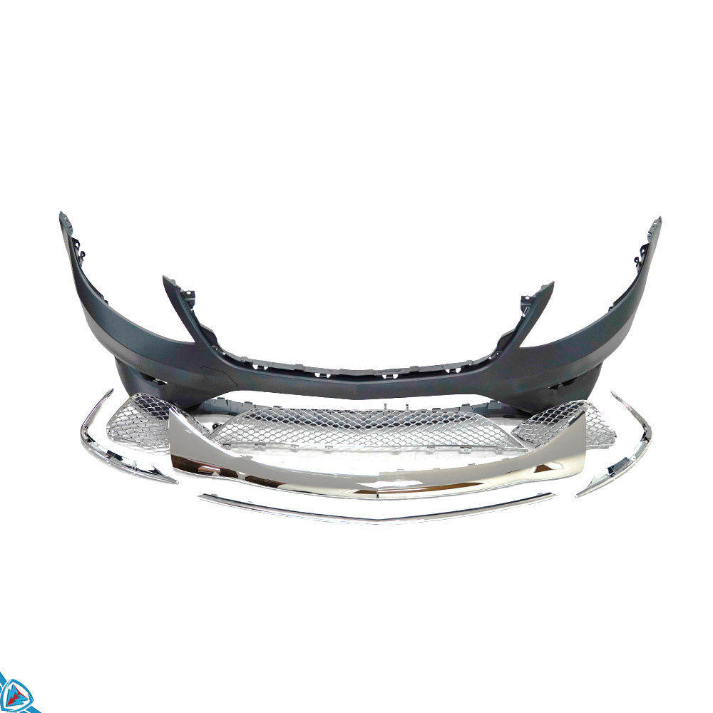 2014-2017 Mercedes-Benz S-Class Pre-Facelift (W222) S63 / S65 AMG Style Polypropylene Front Bumper Conversion Kit | E3Tuning — photo 1 of 10