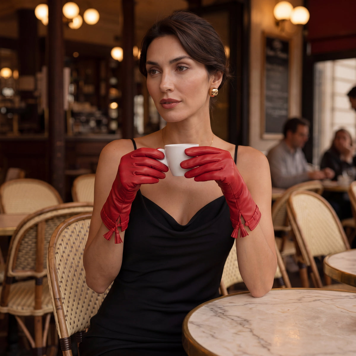 MM5010 (red) - Italian lambskin tassel gloves with luxurious cashmere lining — photo 3 of 10