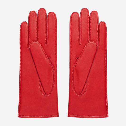 MM5020 (red/white) – Italian lambskin cashmere-lined leather gloves — photo 2 of 10