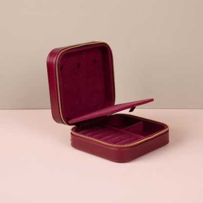 Luxury Travel Jewelry Box – Red - Palermo