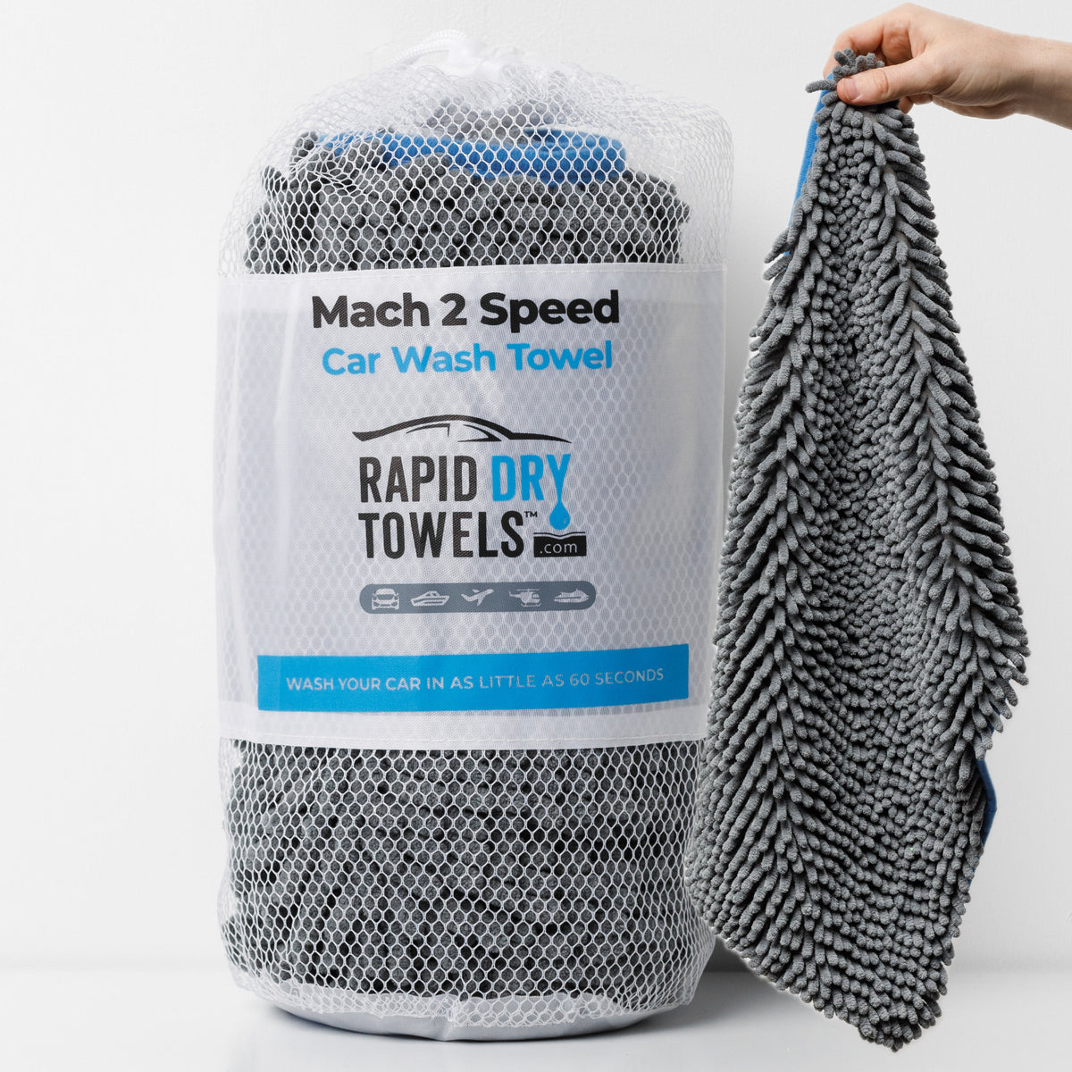 Mach 2 Speed Car Wash Towel – 7x the Size of a Mitt (60 x 30cm / 2 x 1ft) — photo 1 of 9
