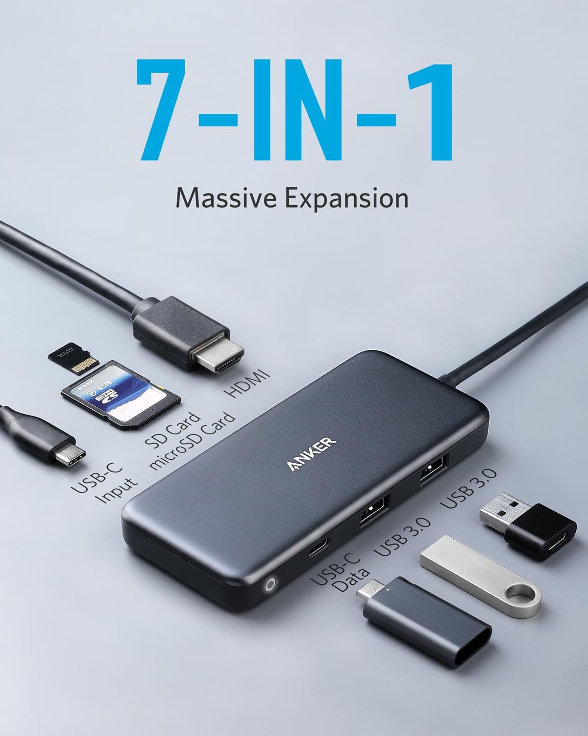 Anker <b>341</b> USB-C Hub (7-in-1) — photo 2 of 6