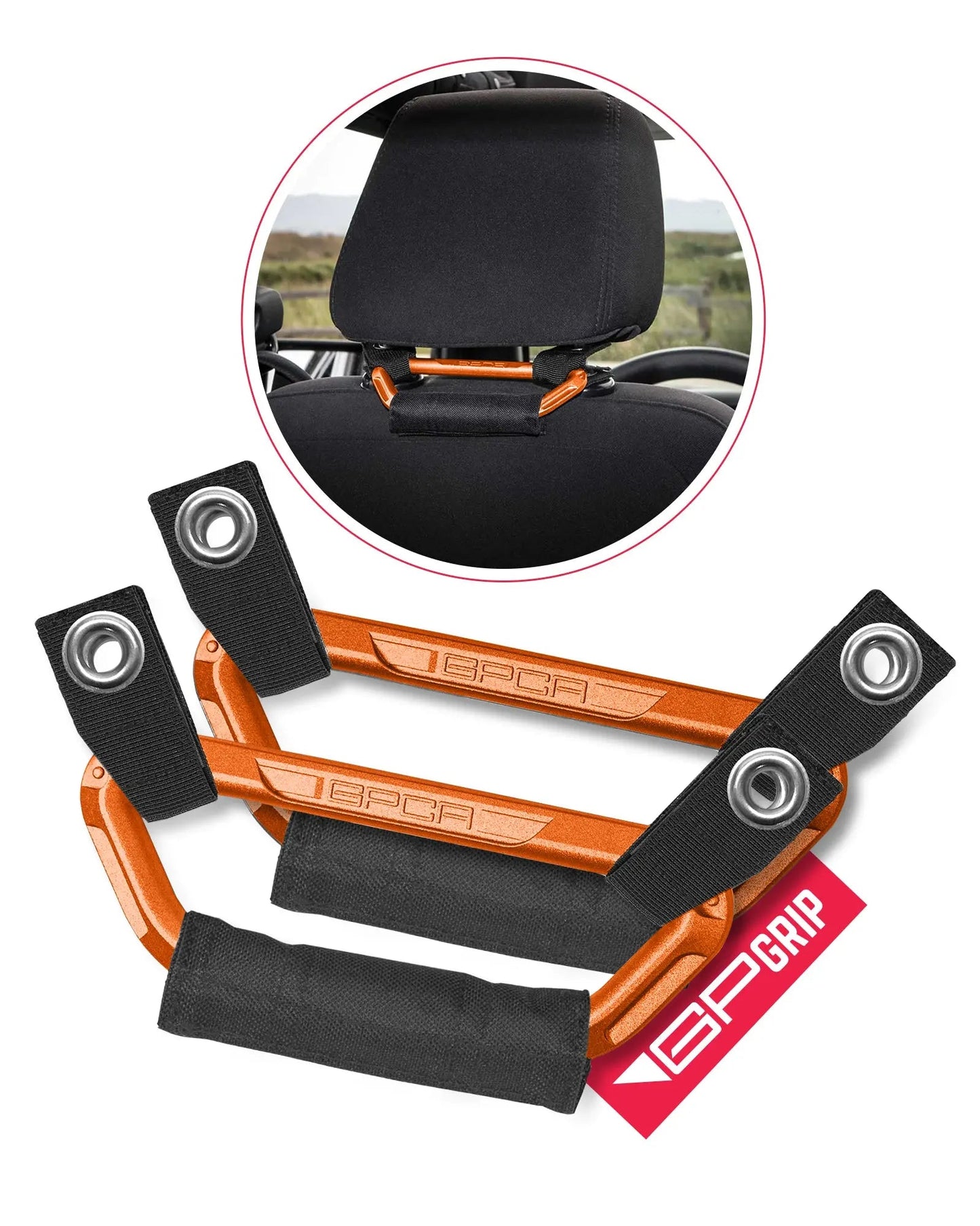 GP Back Grip PRO — Rear Headrest Handles for All Cars & Trucks
