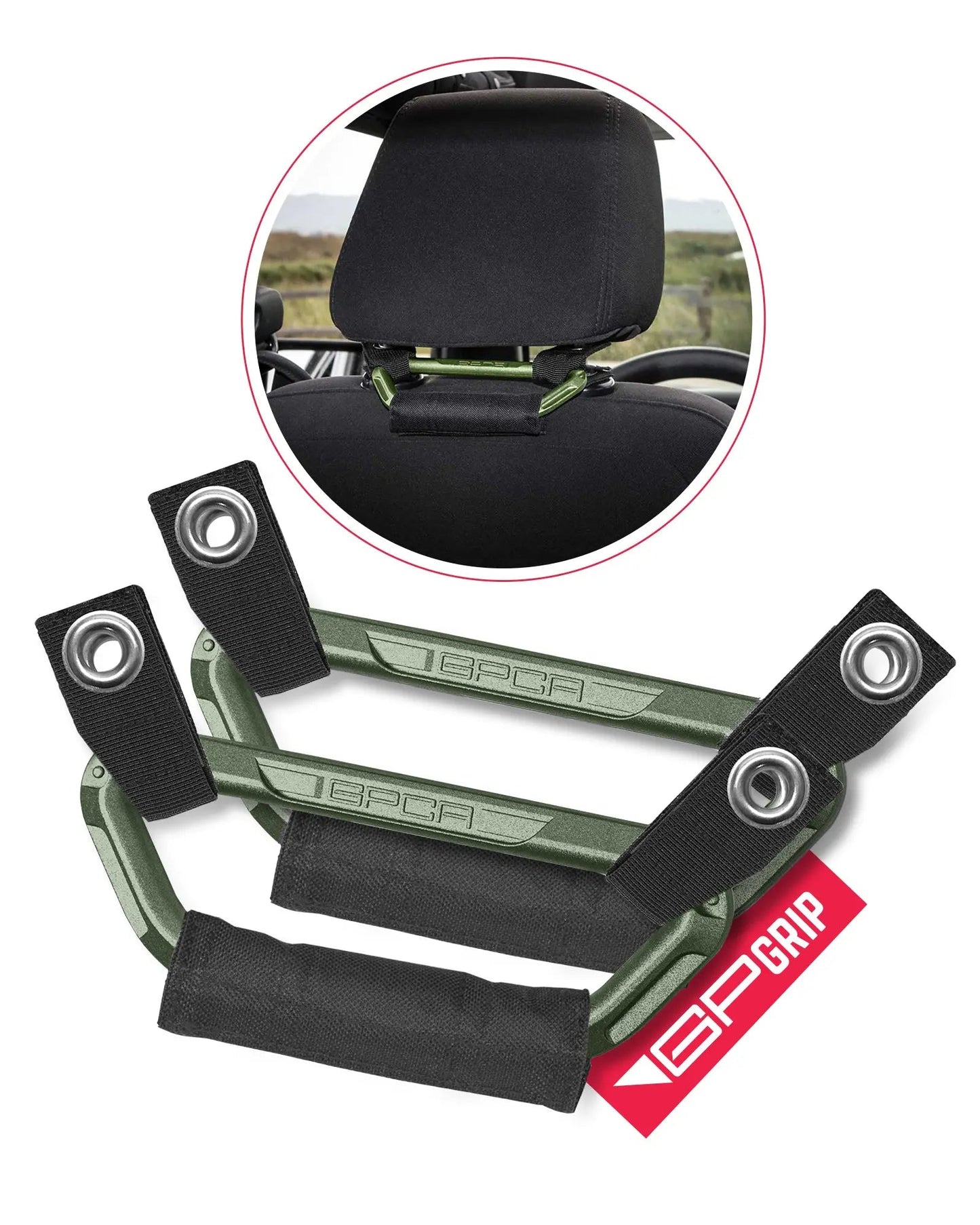 GP Back Grip PRO — Rear Headrest Handles for All Cars & Trucks