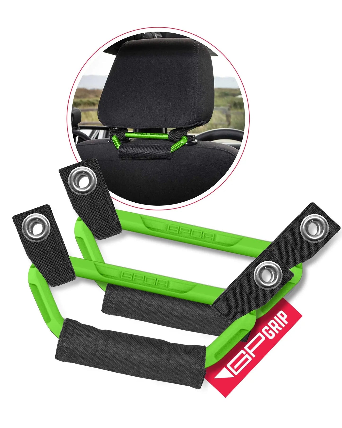 GP Back Grip PRO — Rear Headrest Handles for All Cars & Trucks