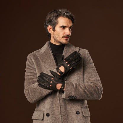 Marcello (black) – Luxurious Italian peccary driving gloves — photo 6 of 10