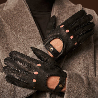 Marcello (black) – Luxurious Italian peccary driving gloves — photo 2 of 10