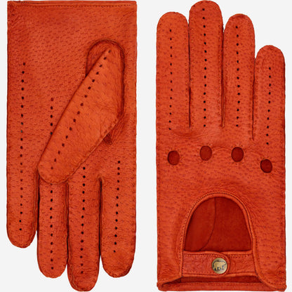 Marcello (orange) – Luxurious Italian peccary driving gloves — photo 1 of 7