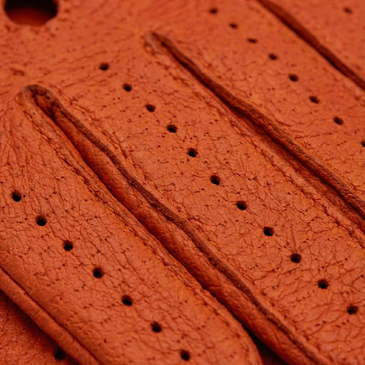 Marcello (orange) – Luxurious Italian peccary driving gloves — photo 2 of 7