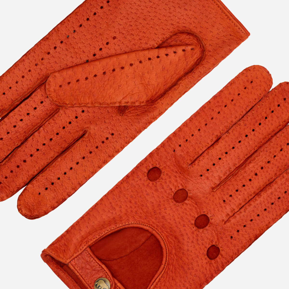 Marcello (orange) – Luxurious Italian peccary driving gloves — photo 3 of 7