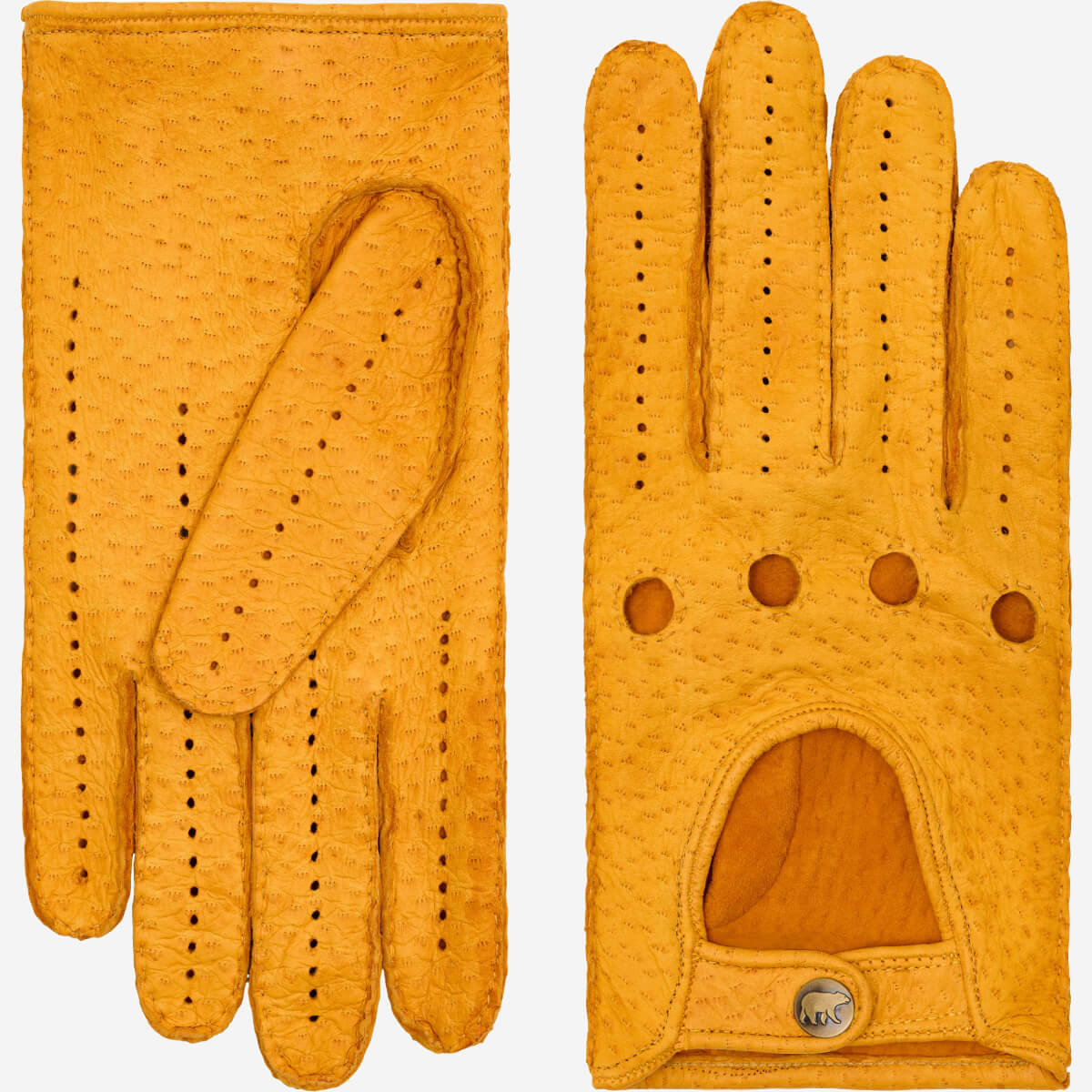 Marcello (yellow) – Luxurious Italian peccary driving gloves — photo 1 of 7