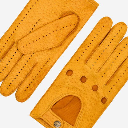 Marcello (yellow) – Luxurious Italian peccary driving gloves — photo 3 of 7