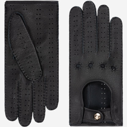 Maria (black) - Italian driving gloves made of American deerskin leather — photo 1 of 10