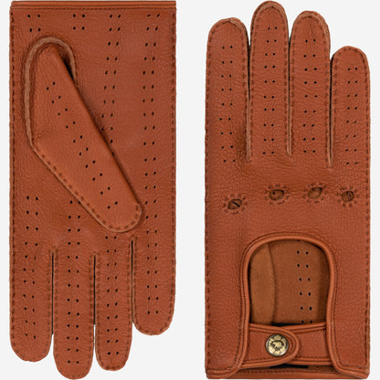 Maria (brown) - Italian driving gloves made of American deerskin leather — photo 1 of 10