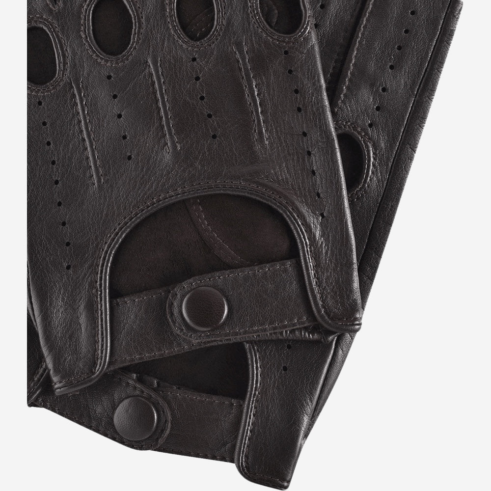 Mario (black) - Italian lambskin leather driving gloves — photo 4 of 10