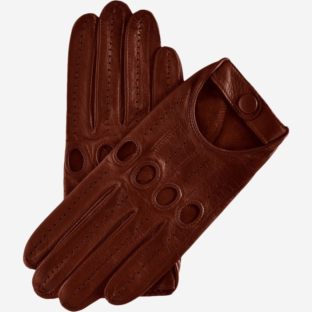 Mario (brown) - Italian lambskin leather driving gloves — photo 1 of 10