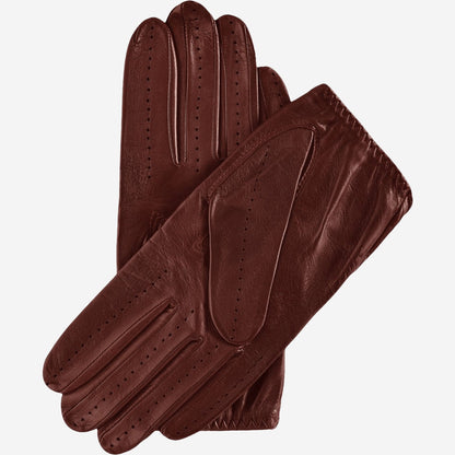 Mario (brown) - Italian lambskin leather driving gloves & touchscreen feature — photo 3 of 10
