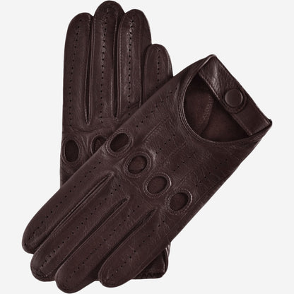 Mario (dark brown) - Italian lambskin leather driving gloves — photo 1 of 10
