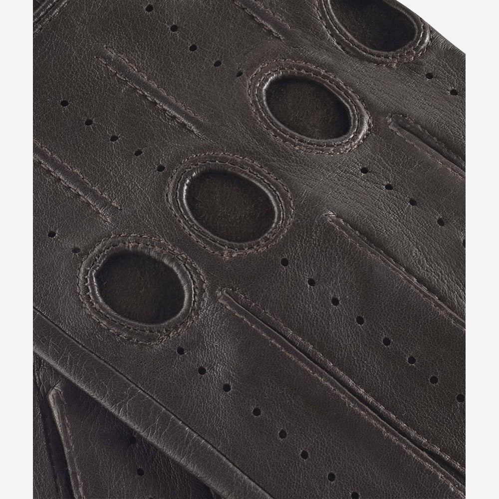 Mario (dark brown) - Italian lambskin leather driving gloves — photo 3 of 10