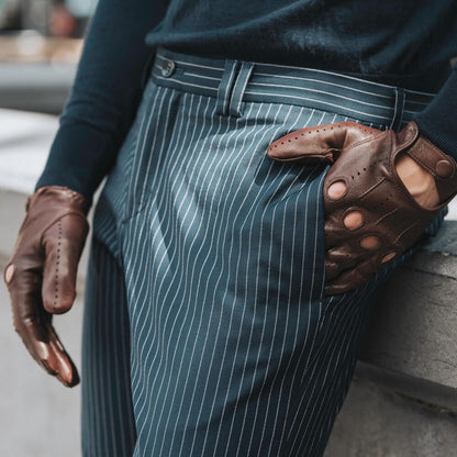 Mario (brown) - Italian lambskin leather driving gloves — photo 6 of 10