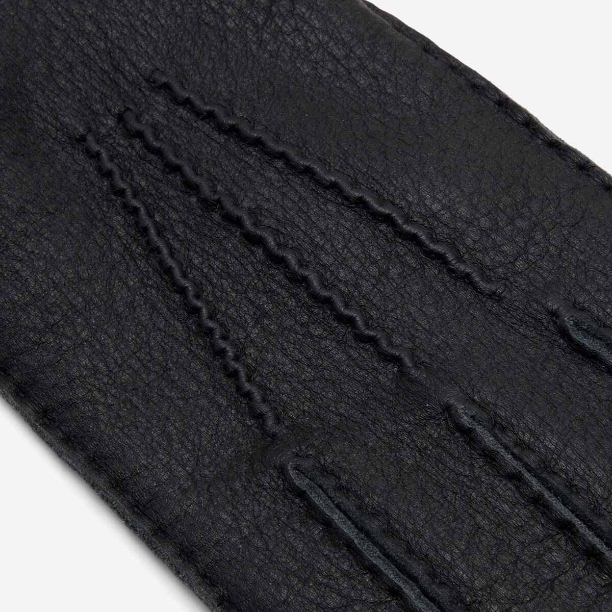 Matteo (black) - Italian gloves made of American deerskin leather with cashmere lining — photo 5 of 10
