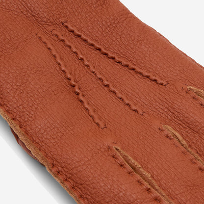Matteo (brown) - Italian gloves made of American deerskin leather with cashmere lining — photo 6 of 10