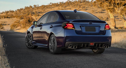 OLM Y-Spec LED Taillights (Smoke Lens  White Optic w/RGB) - 2015-2021 WRX / STI