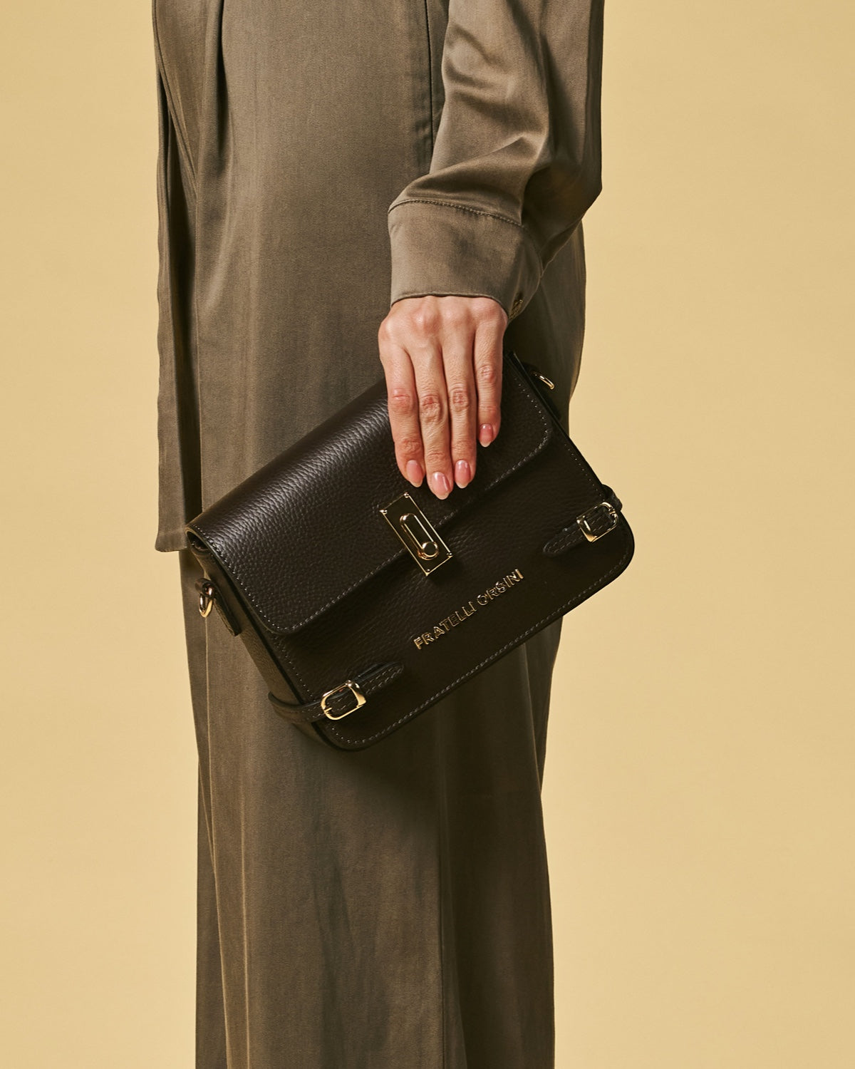 Mirella (dark brown) - Italian calf leather women's crossbody bag (with shoulder strap) — photo 3 of 9