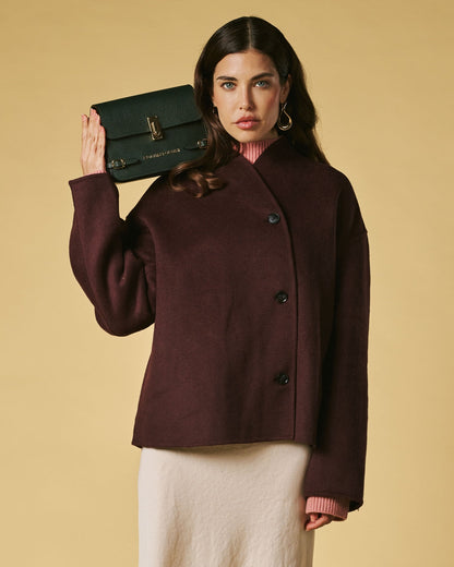 Mirella (green) - Italian calf leather women's crossbody bag (with shoulder strap) — photo 6 of 8