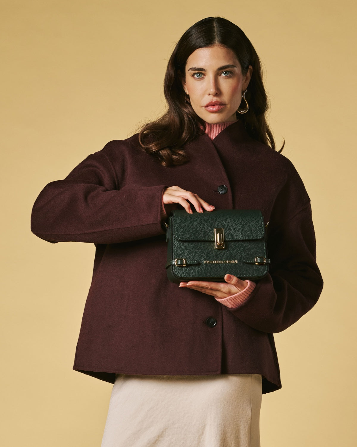 Mirella (green) - Italian calf leather women's crossbody bag (with shoulder strap) — photo 8 of 8