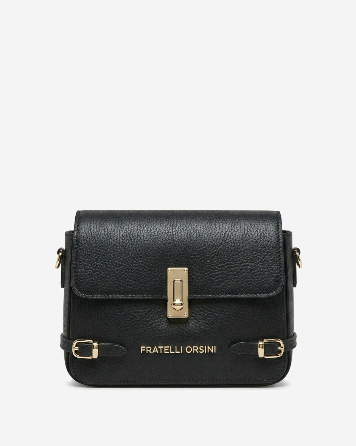 Mirella (black) - Italian calf leather women's crossbody bag (with shoulder strap) — photo 1 of 9
