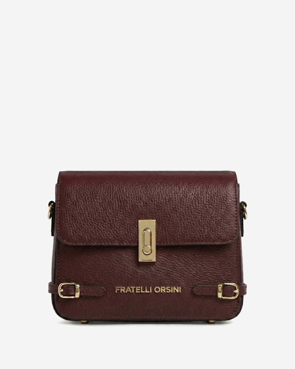 Mirella (eggplant) - Italian calf leather women's crossbody bag (with shoulder strap) — photo 2 of 9