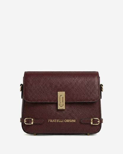 Mirella (eggplant) - Italian calf leather women's crossbody bag (with shoulder strap) — photo 2 of 9