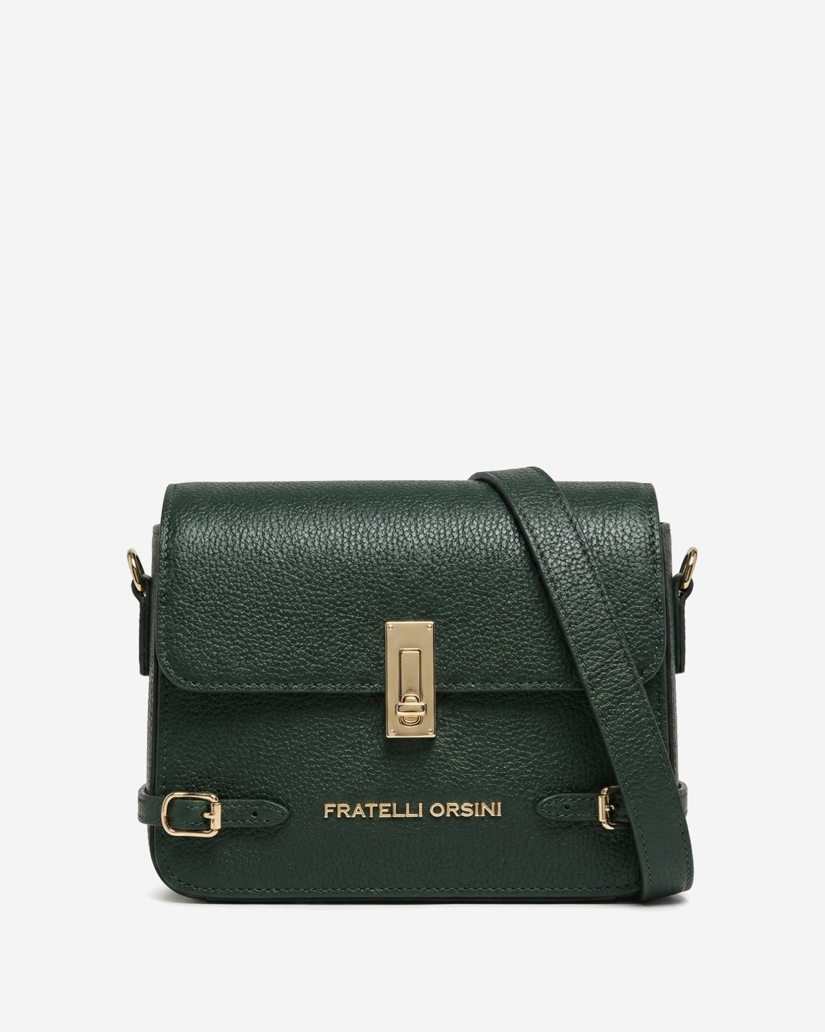 Mirella (green) - Italian calf leather women's crossbody bag (with shoulder strap) — photo 2 of 8