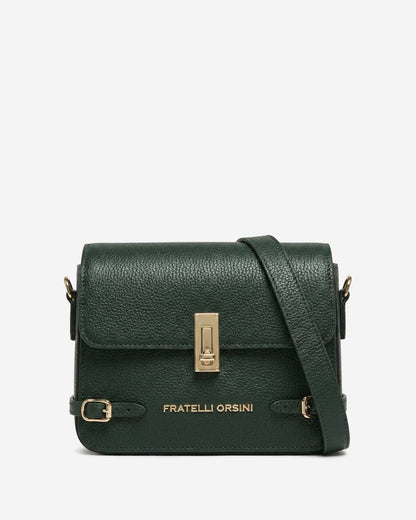 Mirella (green) - Italian calf leather women's crossbody bag (with shoulder strap) — photo 2 of 8