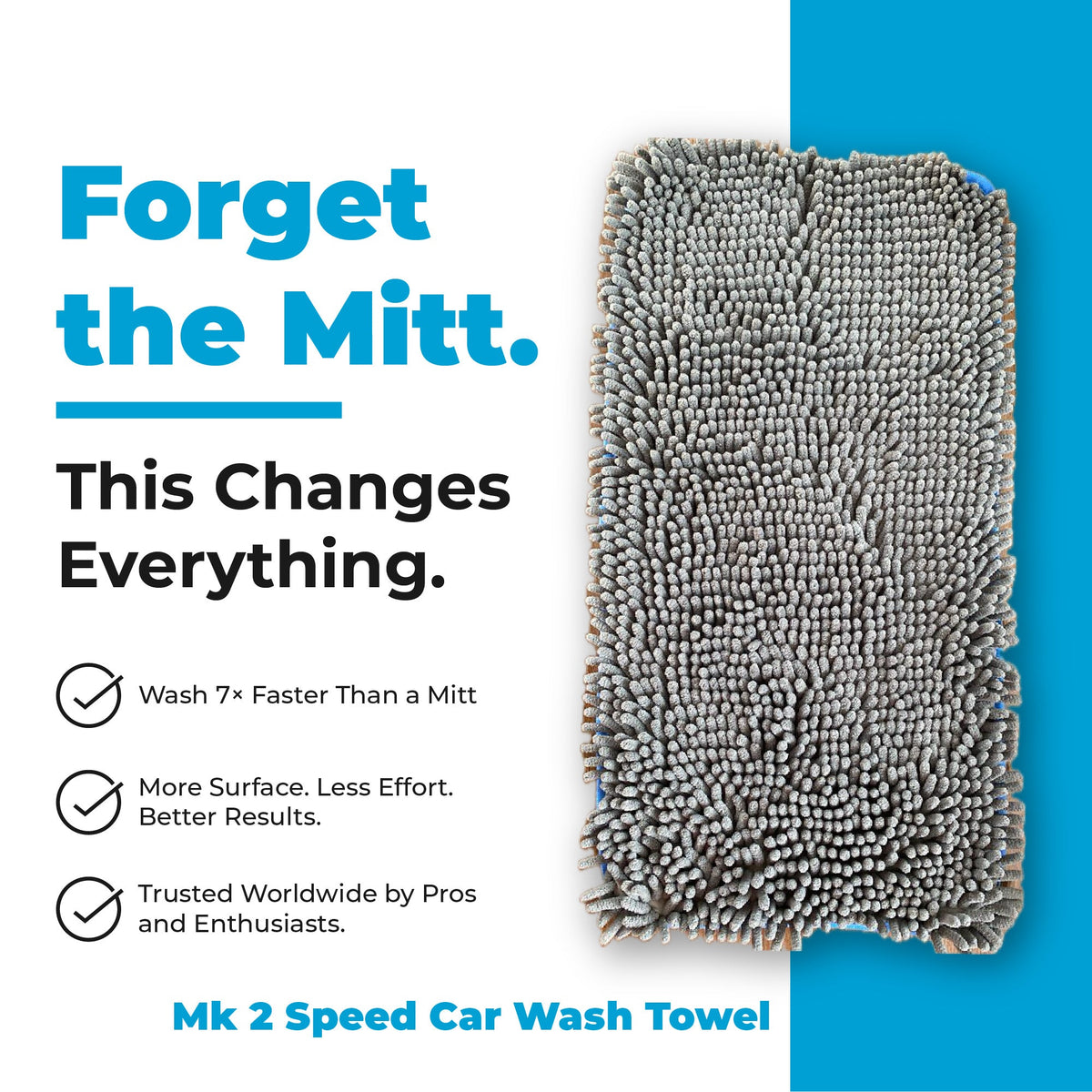 Mach 2 Speed Car Wash Towel – 7x the Size of a Mitt (60 x 30cm / 2 x 1ft) — photo 2 of 9