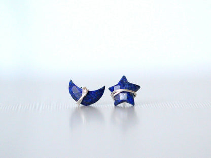 Moonbeam & Stardust Studs - Lapis