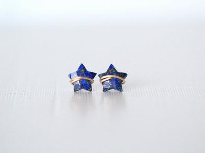 Moonbeam & Stardust Studs - Lapis