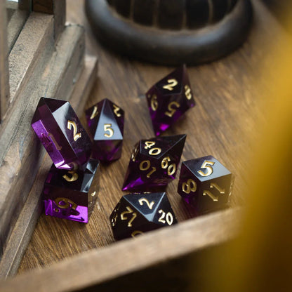 Mystisches Violett Harz DND Würfel-Set